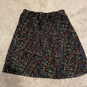 Modcloth Cat Print Skirt